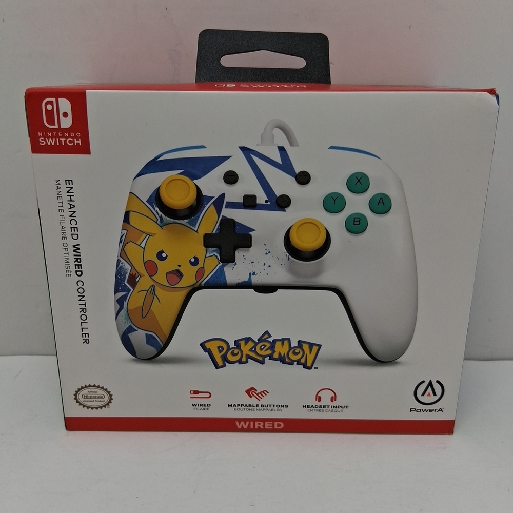 Pokémon Wired Controller for Nintendo Switch - White and Blue